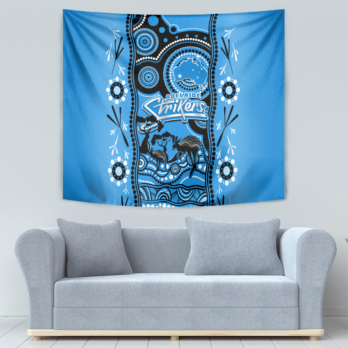 Adelaide Strikers Cricket Tapestry Happy Australia Day Aboriginal Art - Vibe Hoodie Shop