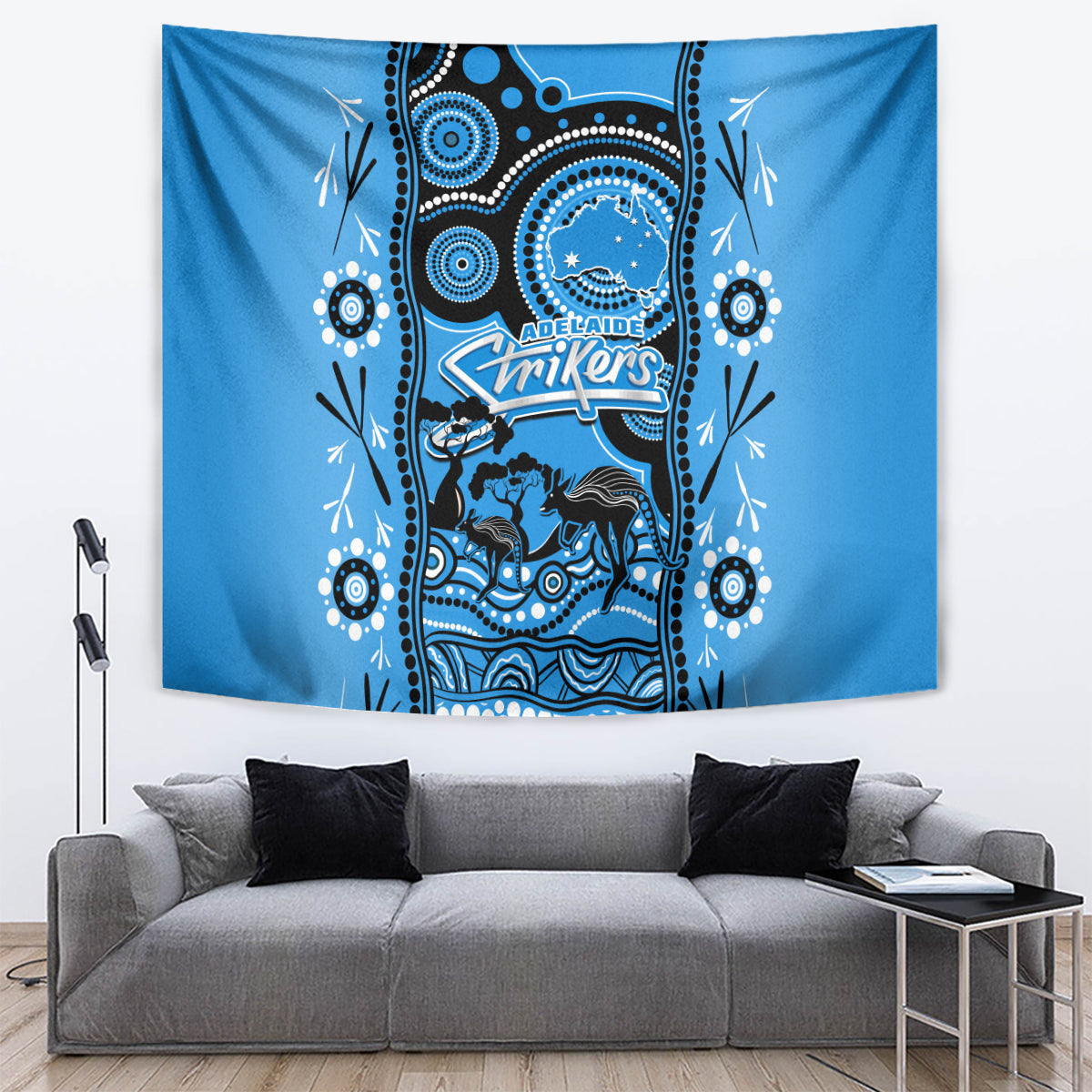 Adelaide Strikers Cricket Tapestry Happy Australia Day Aboriginal Art - Vibe Hoodie Shop