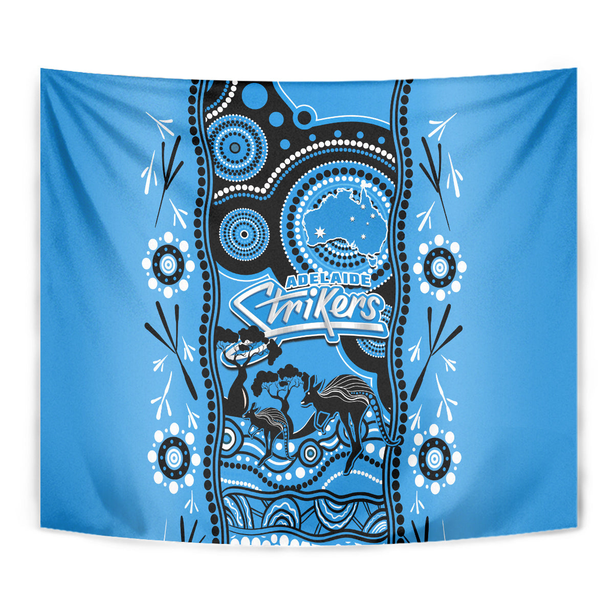 Adelaide Strikers Cricket Tapestry Happy Australia Day Aboriginal Art - Vibe Hoodie Shop