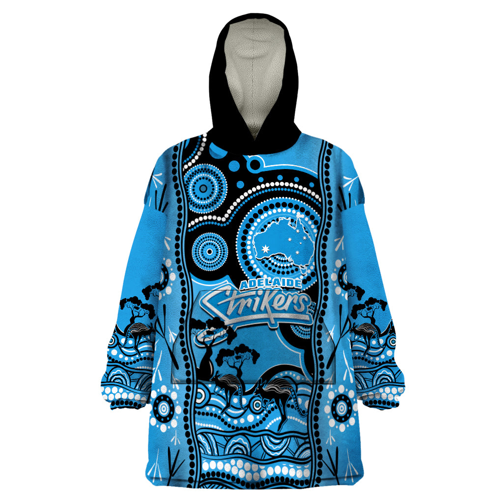 Adelaide Strikers Cricket Wearable Blanket Hoodie Happy Australia Day Aboriginal Art - Vibe Hoodie Shop