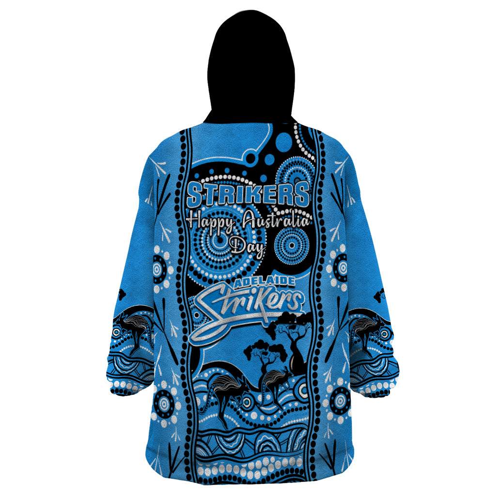 Adelaide Strikers Cricket Wearable Blanket Hoodie Happy Australia Day Aboriginal Art - Vibe Hoodie Shop