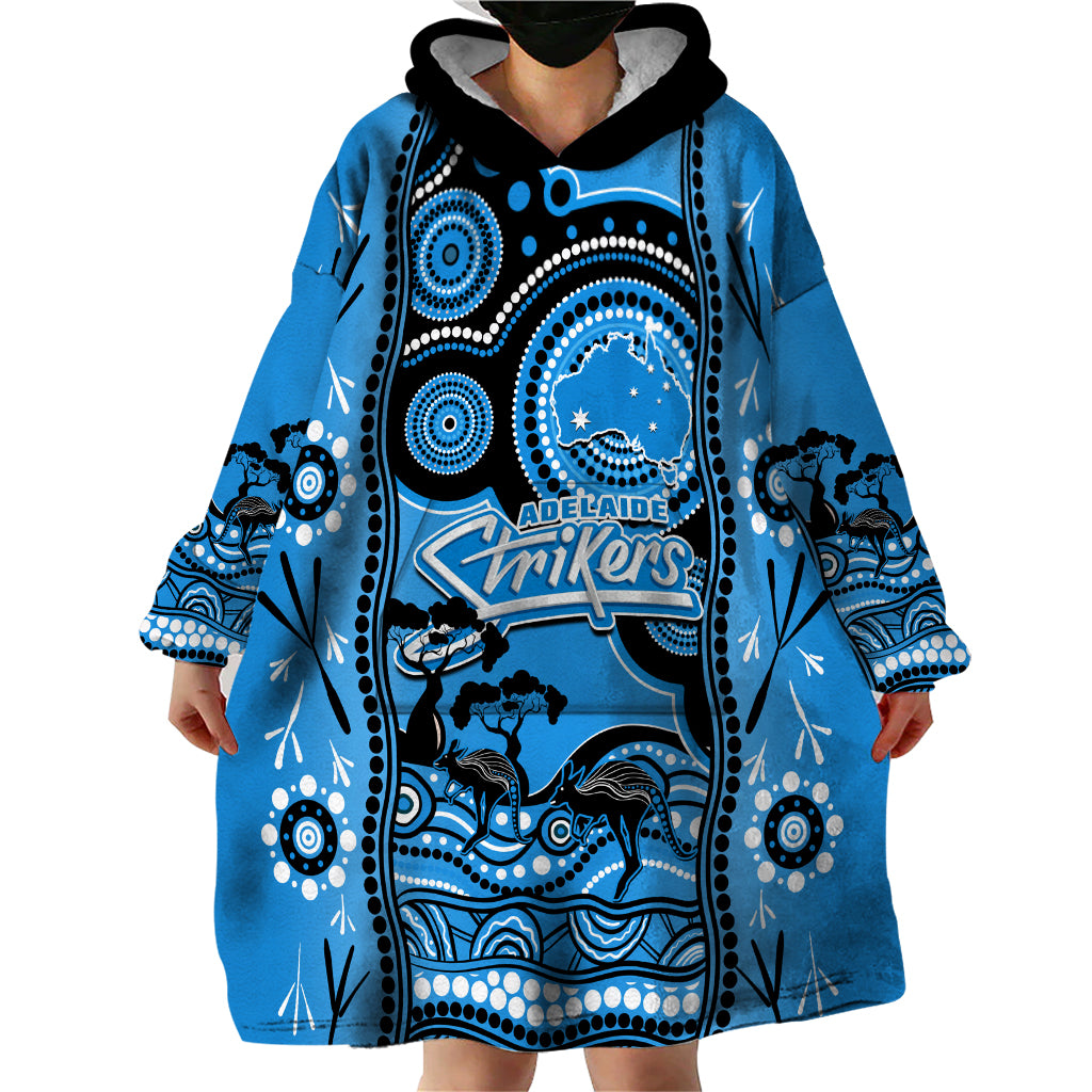 Adelaide Strikers Cricket Wearable Blanket Hoodie Happy Australia Day Aboriginal Art - Vibe Hoodie Shop