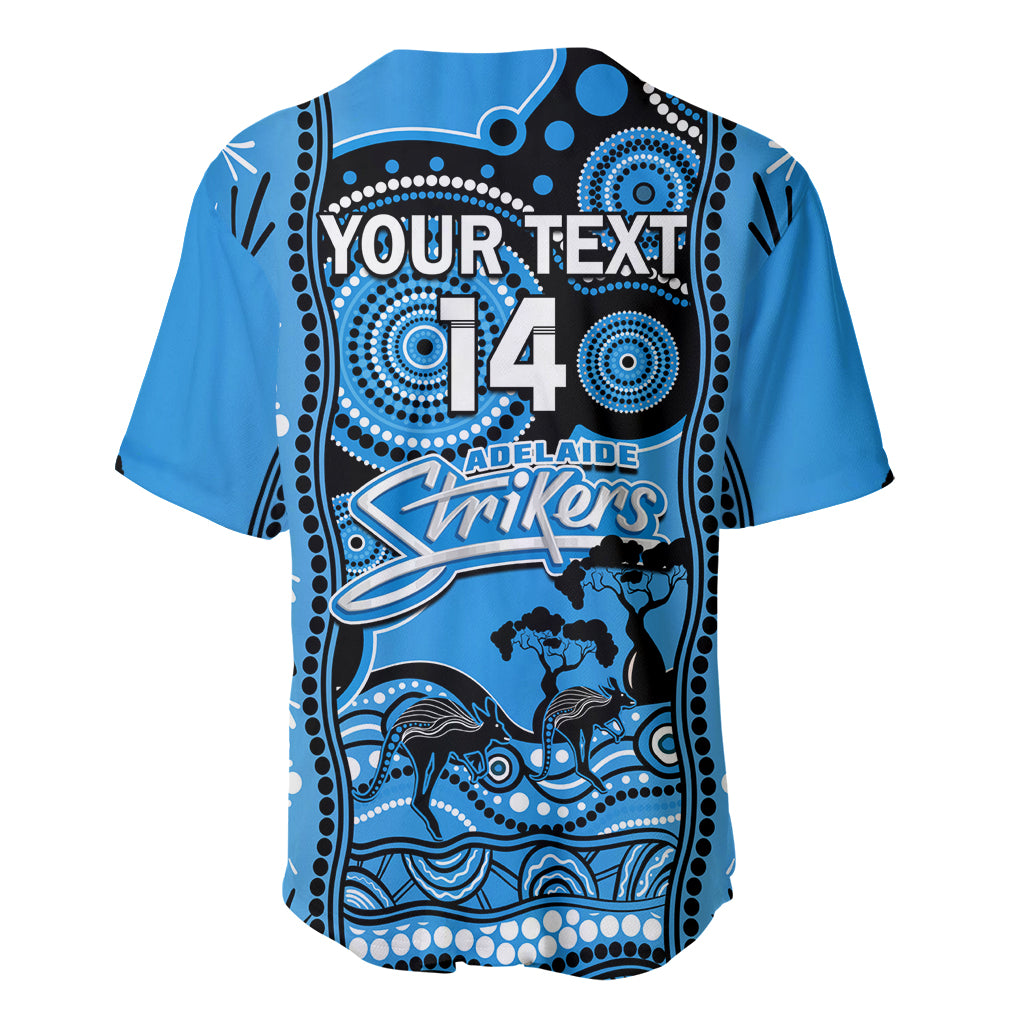 Custom Adelaide Strikers Cricket Baseball Jersey Happy Australia Day Aboriginal Art - Vibe Hoodie Shop