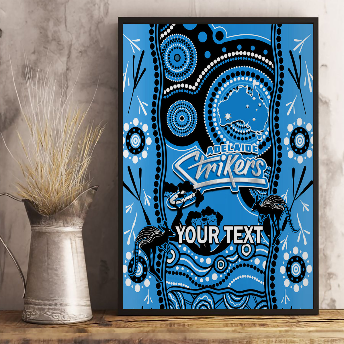 custom-adelaide-strikers-cricket-canvas-wall-art-happy-australia-day-aboriginal-art