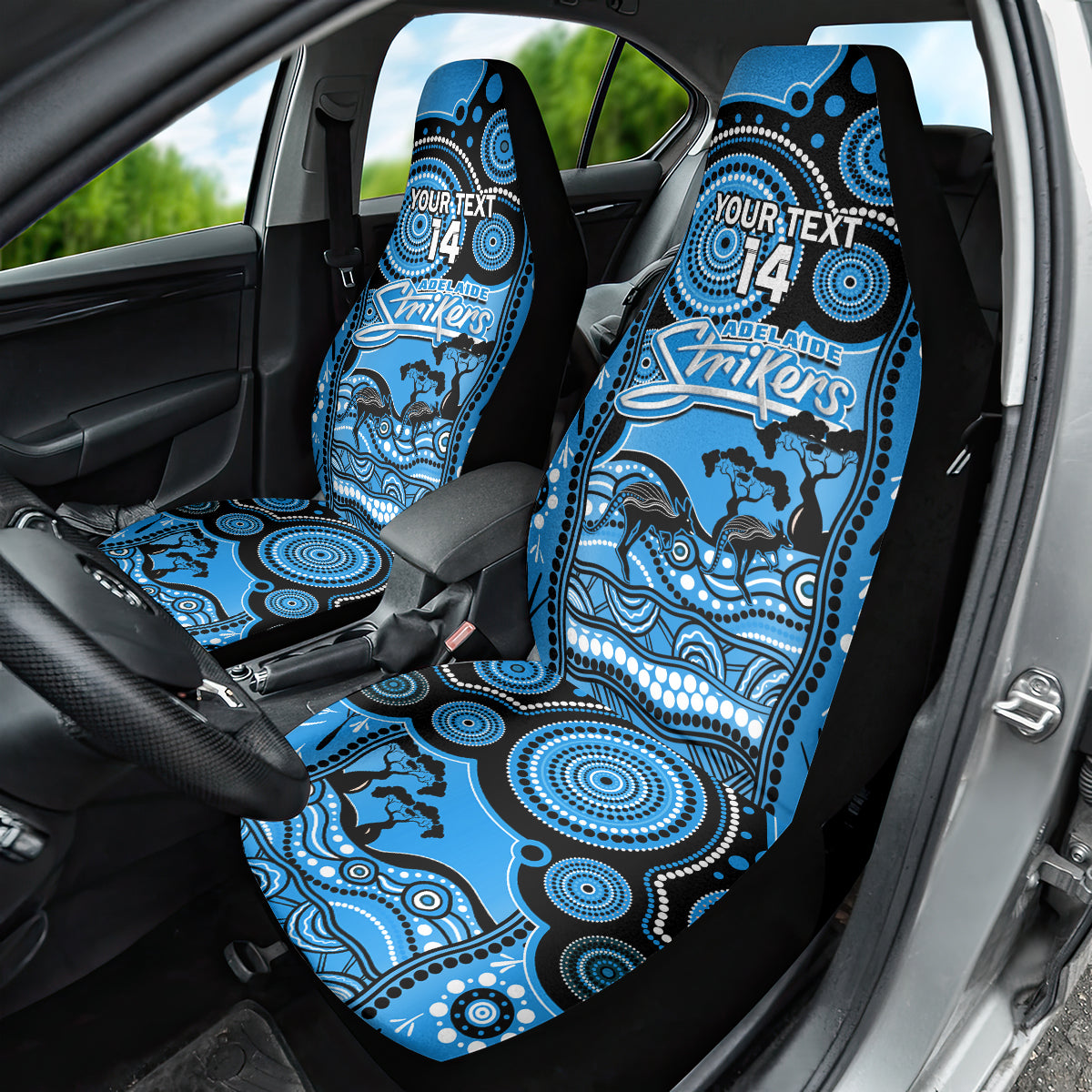 Custom Adelaide Strikers Cricket Car Seat Cover Happy Australia Day Aboriginal Art - Vibe Hoodie Shop