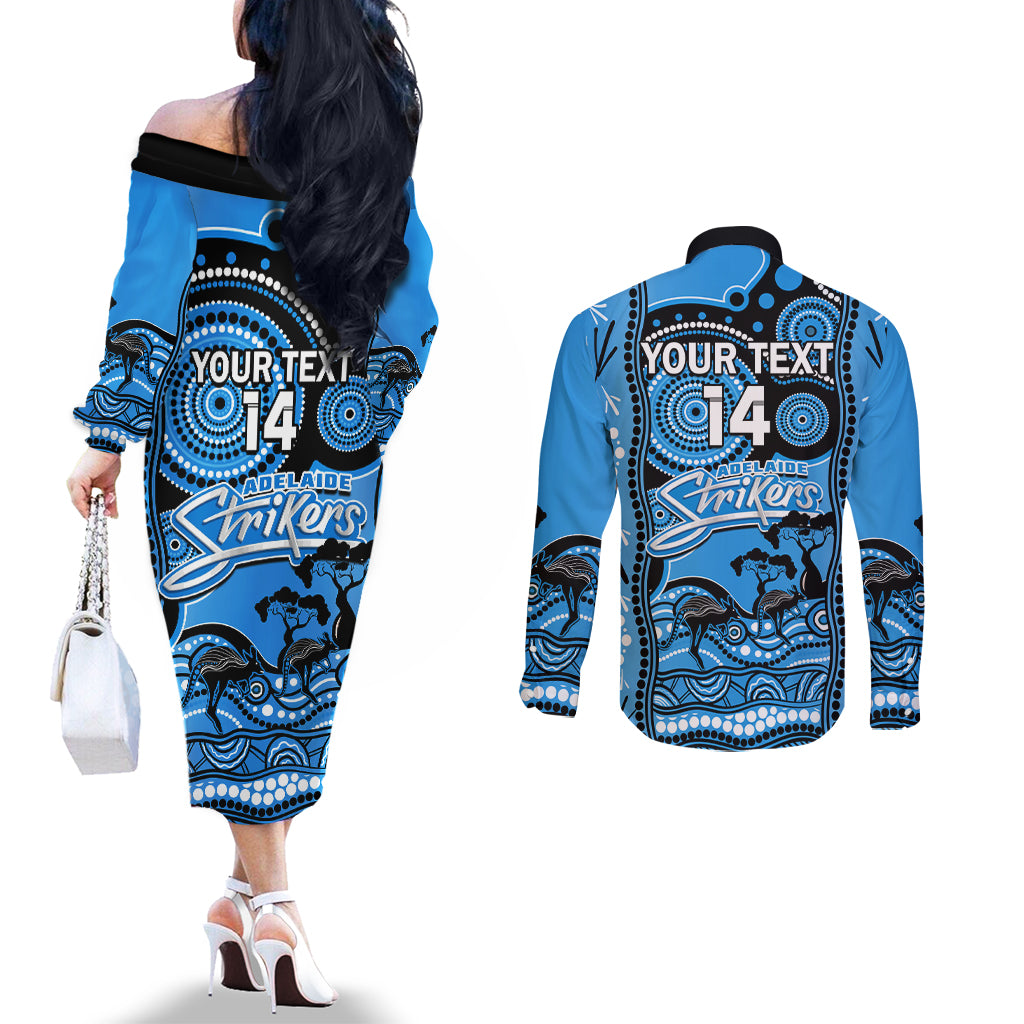 custom-adelaide-strikers-cricket-couples-matching-off-the-shoulder-long-sleeve-dress-and-long-sleeve-button-shirt-happy-australia-day-aboriginal-art