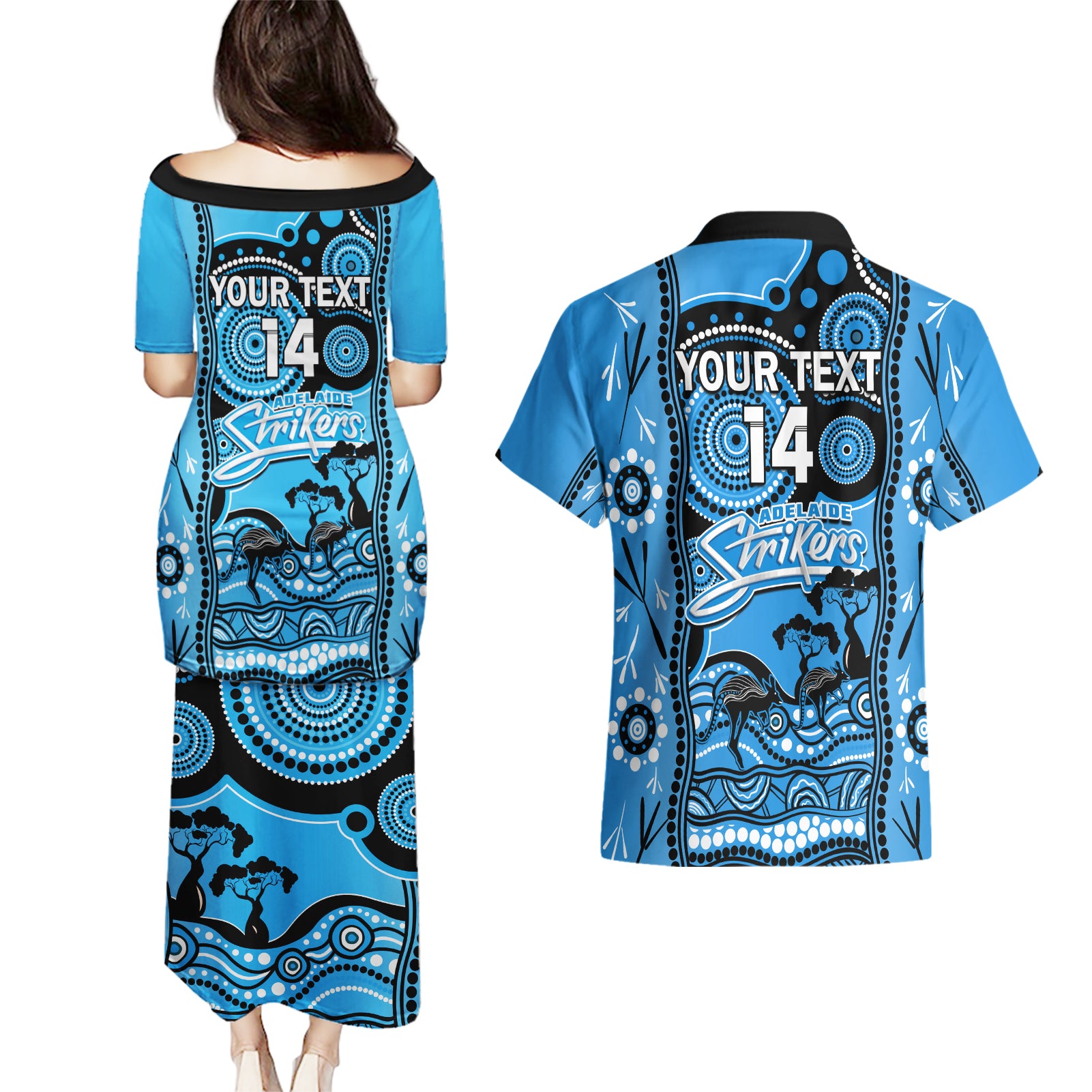 custom-adelaide-strikers-cricket-couples-matching-puletasi-dress-and-hawaiian-shirt-happy-australia-day-aboriginal-art