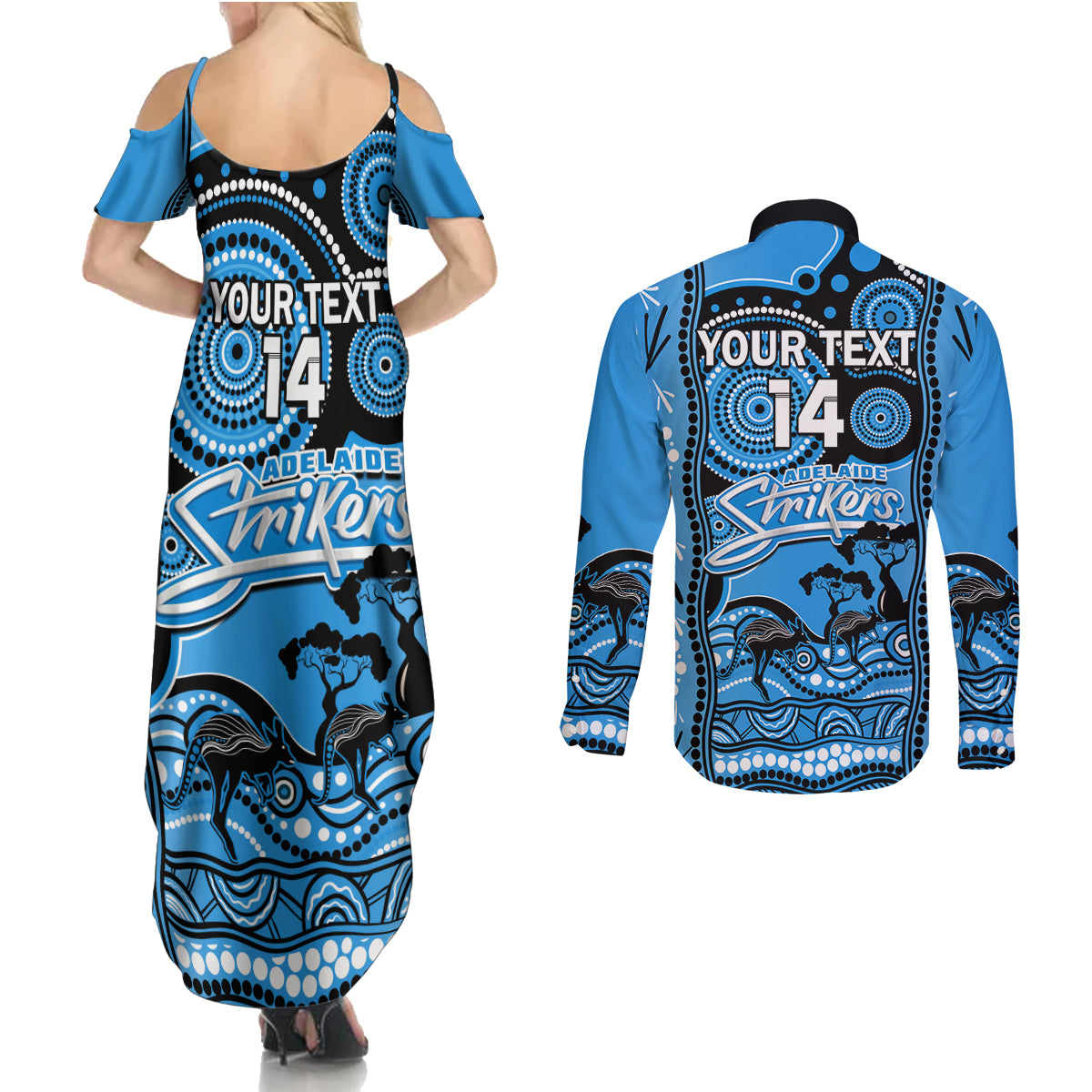 custom-adelaide-strikers-cricket-couples-matching-summer-maxi-dress-and-long-sleeve-button-shirt-happy-australia-day-aboriginal-art