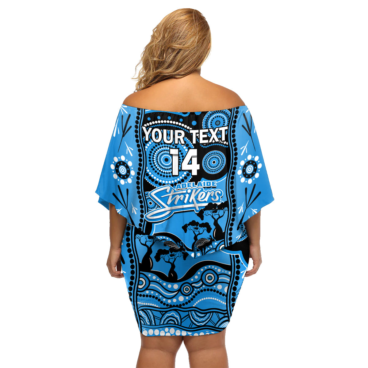 custom-adelaide-strikers-cricket-family-matching-off-shoulder-short-dress-and-hawaiian-shirt-happy-australia-day-aboriginal-art