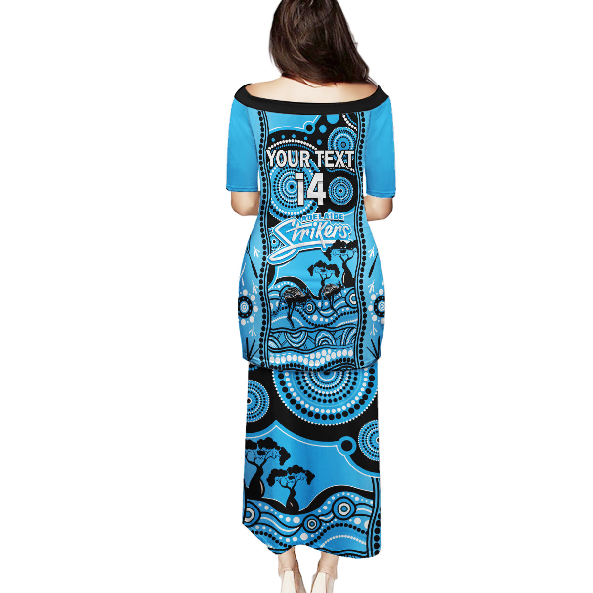 custom-adelaide-strikers-cricket-family-matching-puletasi-dress-and-hawaiian-shirt-happy-australia-day-aboriginal-art