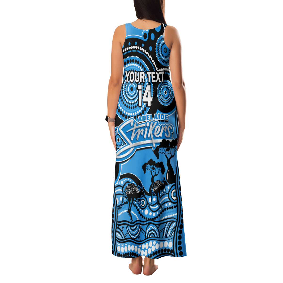 custom-adelaide-strikers-cricket-family-matching-tank-maxi-dress-and-hawaiian-shirt-happy-australia-day-aboriginal-art