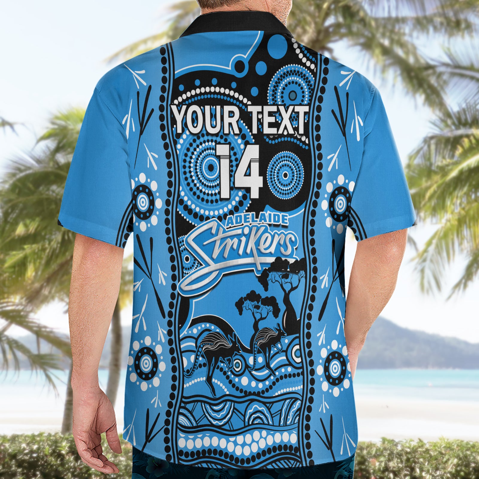 Custom Adelaide Strikers Cricket Hawaiian Shirt Happy Australia Day Aboriginal Art - Vibe Hoodie Shop