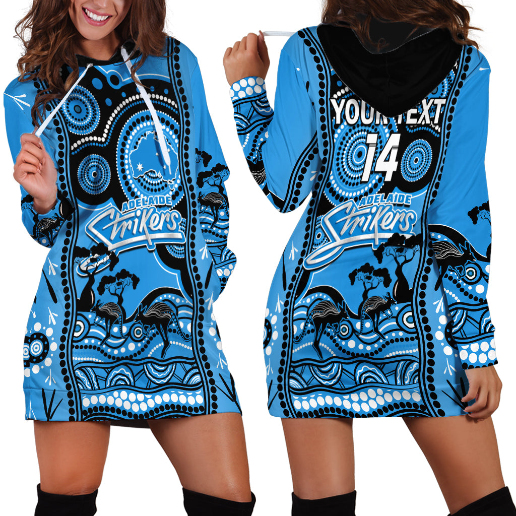 Custom Adelaide Strikers Cricket Hoodie Dress Happy Australia Day Aboriginal Art - Vibe Hoodie Shop