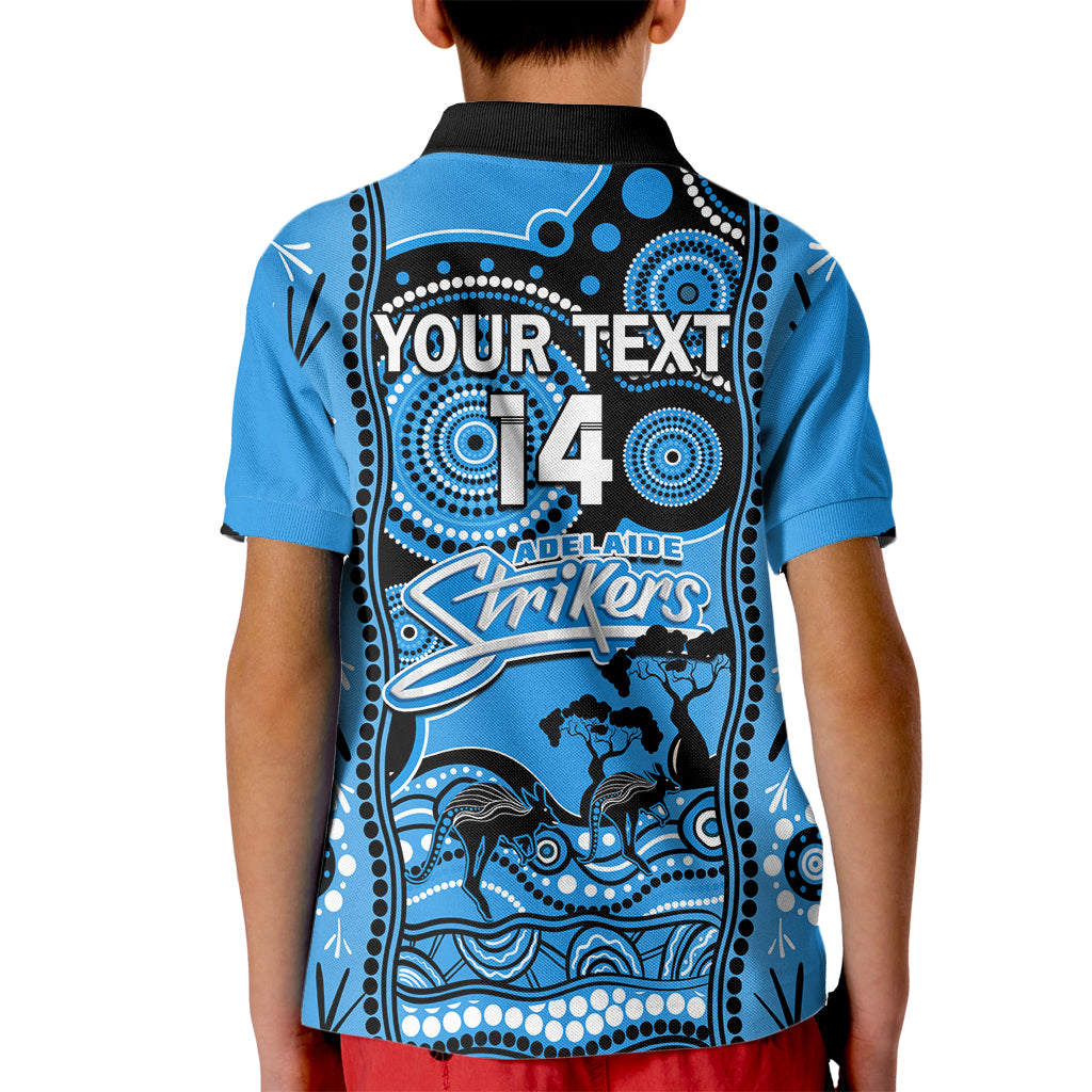 Custom Adelaide Strikers Cricket Kid Polo Shirt Happy Australia Day Aboriginal Art - Vibe Hoodie Shop