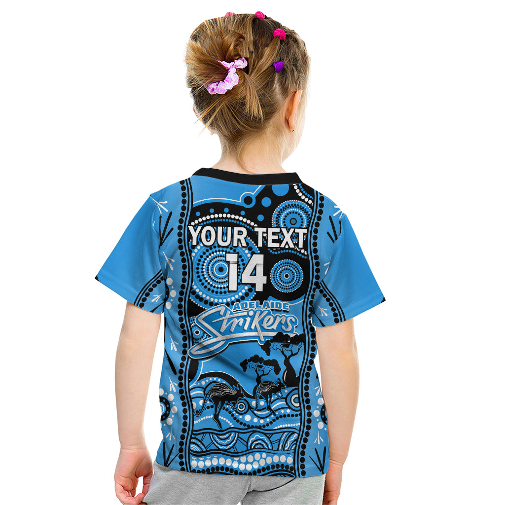 Custom Adelaide Strikers Cricket Kid T Shirt Happy Australia Day Aboriginal Art - Vibe Hoodie Shop