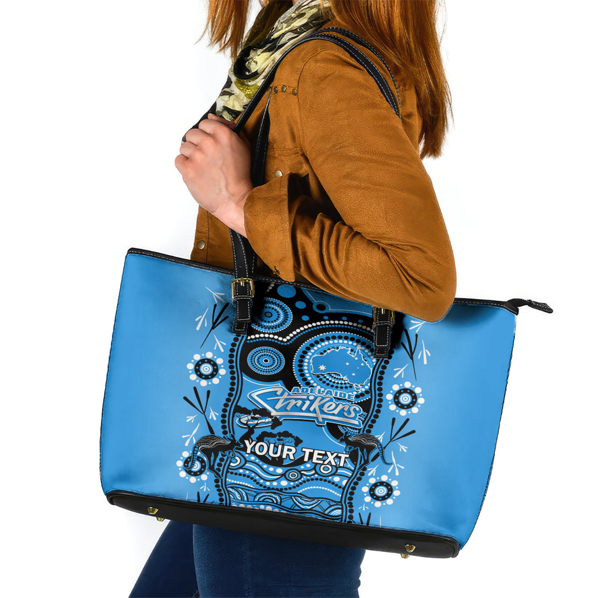 custom-adelaide-strikers-cricket-leather-tote-bag-happy-australia-day-aboriginal-art