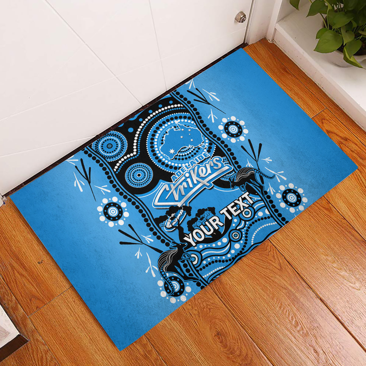 custom-adelaide-strikers-cricket-rubber-doormat-happy-australia-day-aboriginal-art