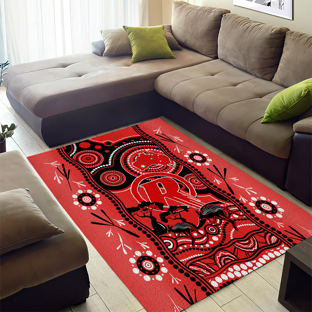 Melbourne Renegades Cricket Area Rug Happy Australia Day Aboriginal Art - Vibe Hoodie Shop