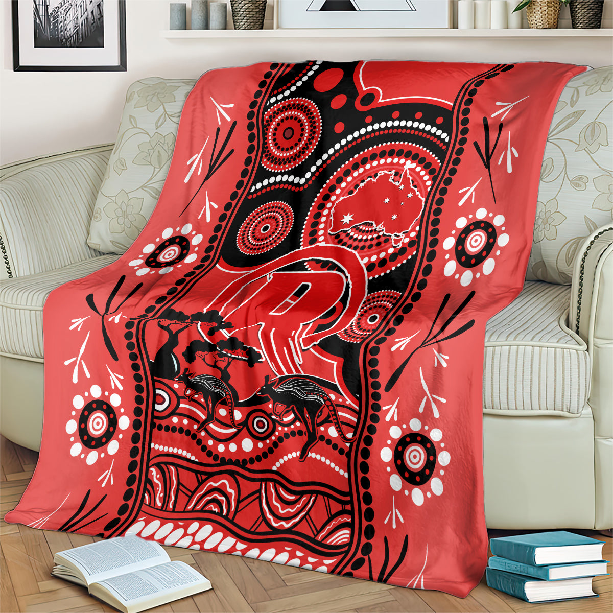 Melbourne Renegades Cricket Blanket Happy Australia Day Aboriginal Art - Vibe Hoodie Shop