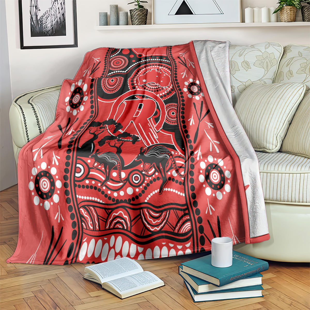 Melbourne Renegades Cricket Blanket Happy Australia Day Aboriginal Art - Vibe Hoodie Shop