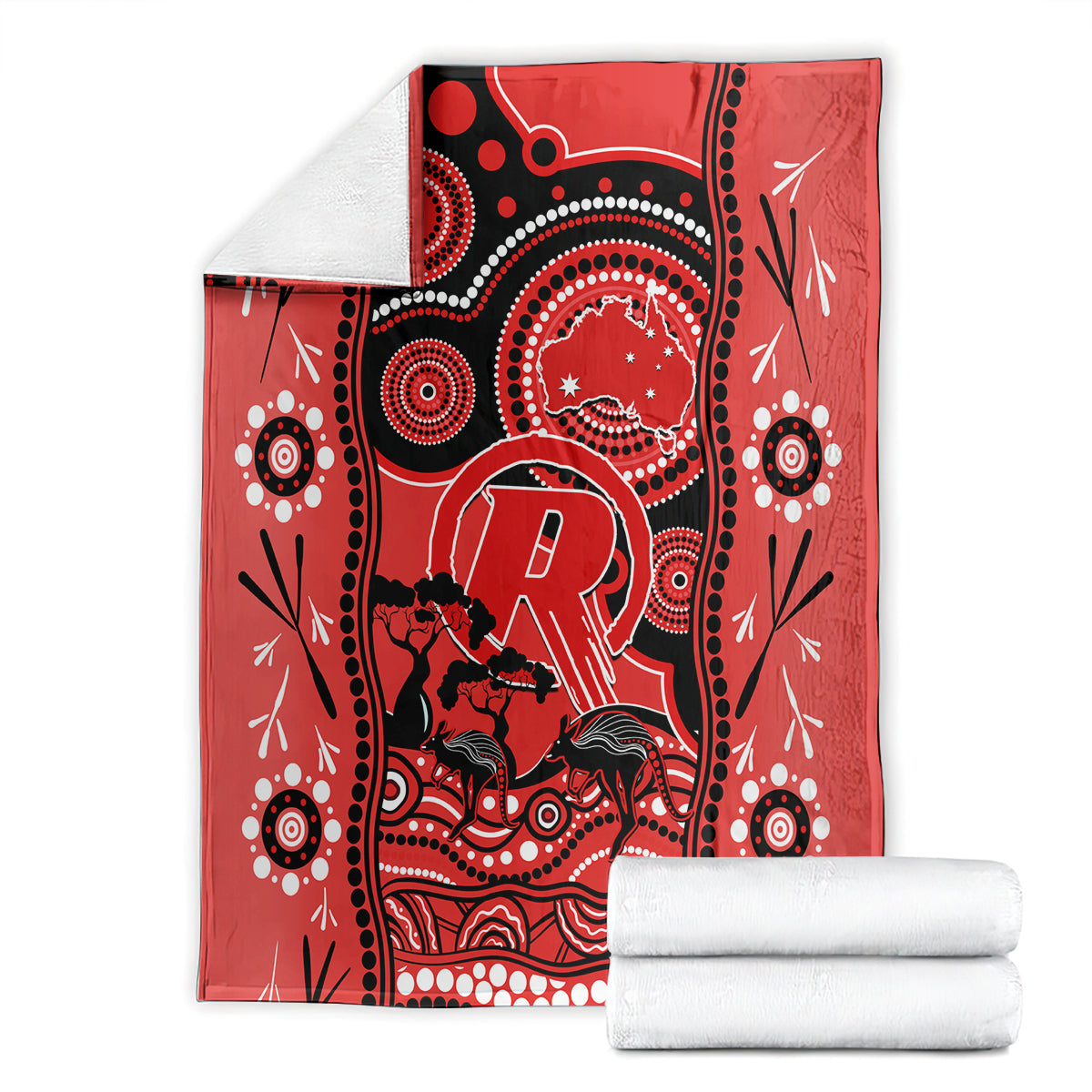 Melbourne Renegades Cricket Blanket Happy Australia Day Aboriginal Art - Vibe Hoodie Shop