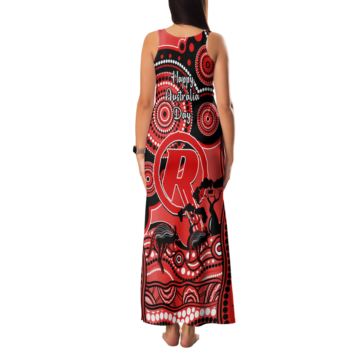 melbourne-renegades-cricket-family-matching-tank-maxi-dress-and-hawaiian-shirt-happy-australia-day-aboriginal-art