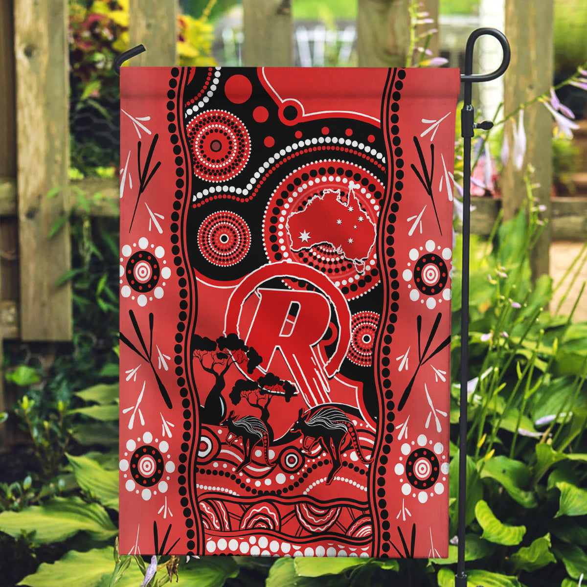 Melbourne Renegades Cricket Garden Flag Happy Australia Day Aboriginal Art - Vibe Hoodie Shop