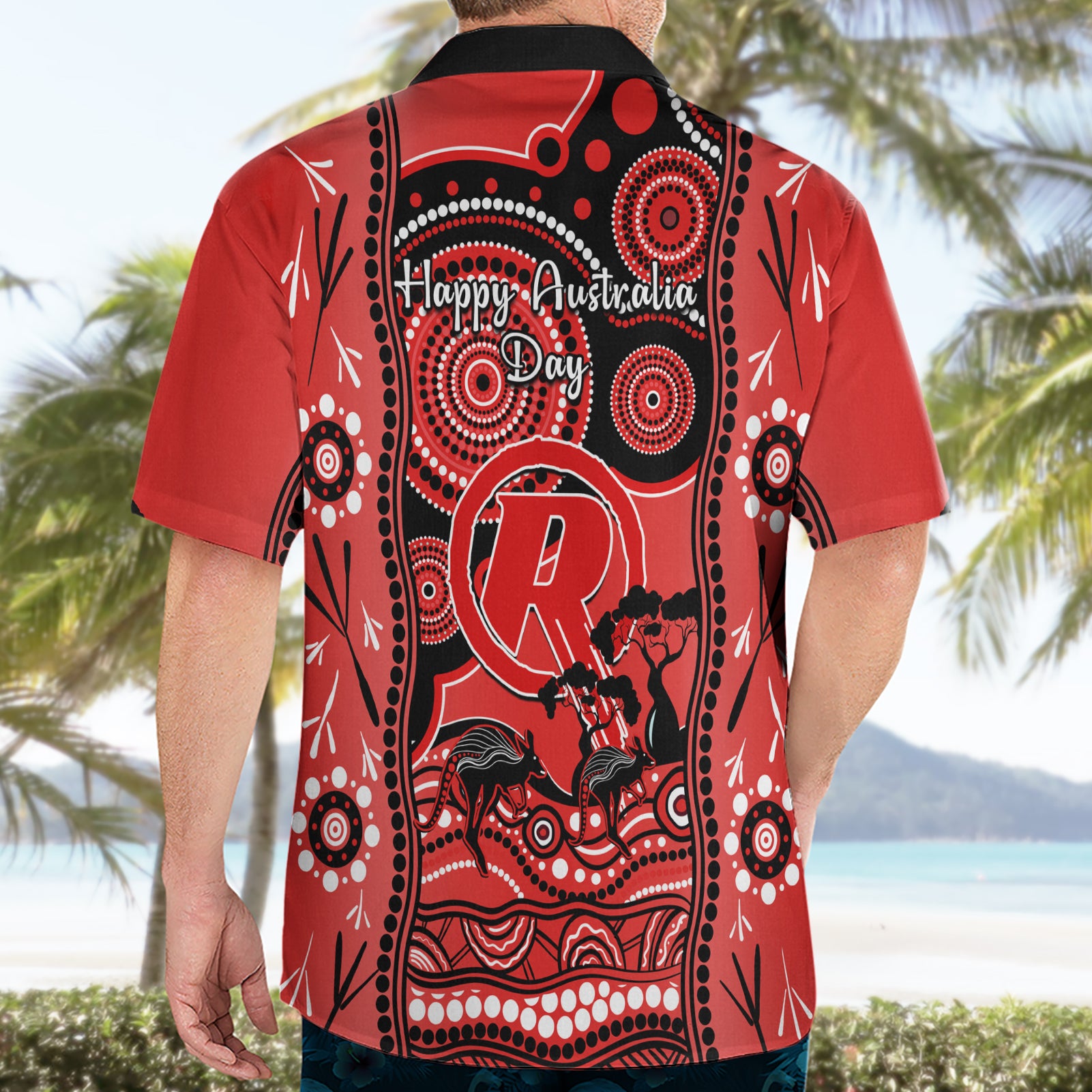 Melbourne Renegades Cricket Hawaiian Shirt Happy Australia Day Aboriginal Art - Vibe Hoodie Shop