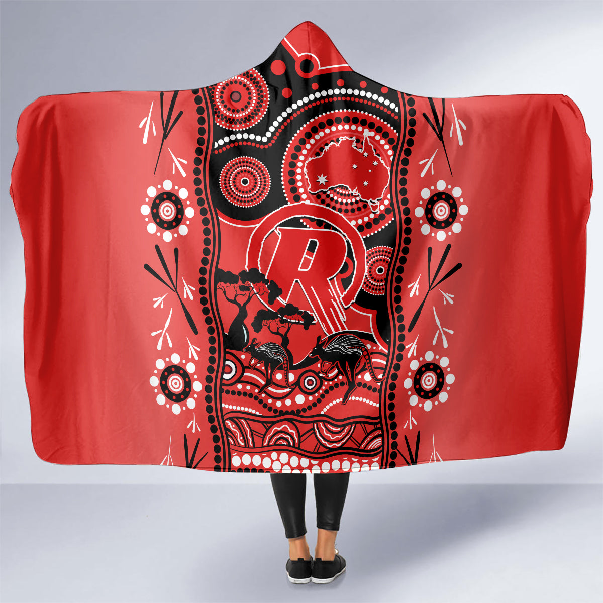 melbourne-renegades-cricket-hooded-blanket-happy-australia-day-aboriginal-art