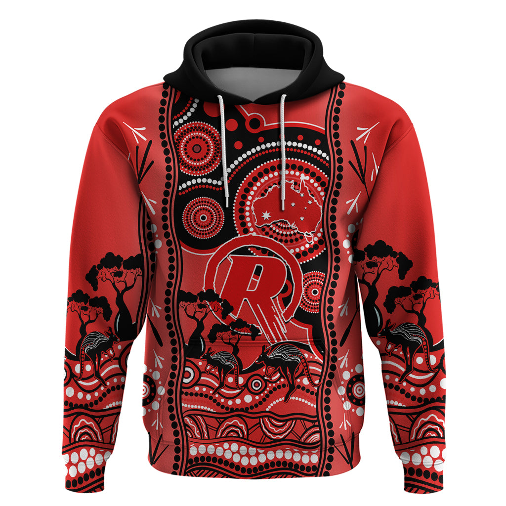 Melbourne Renegades Cricket Hoodie Happy Australia Day Aboriginal Art - Vibe Hoodie Shop