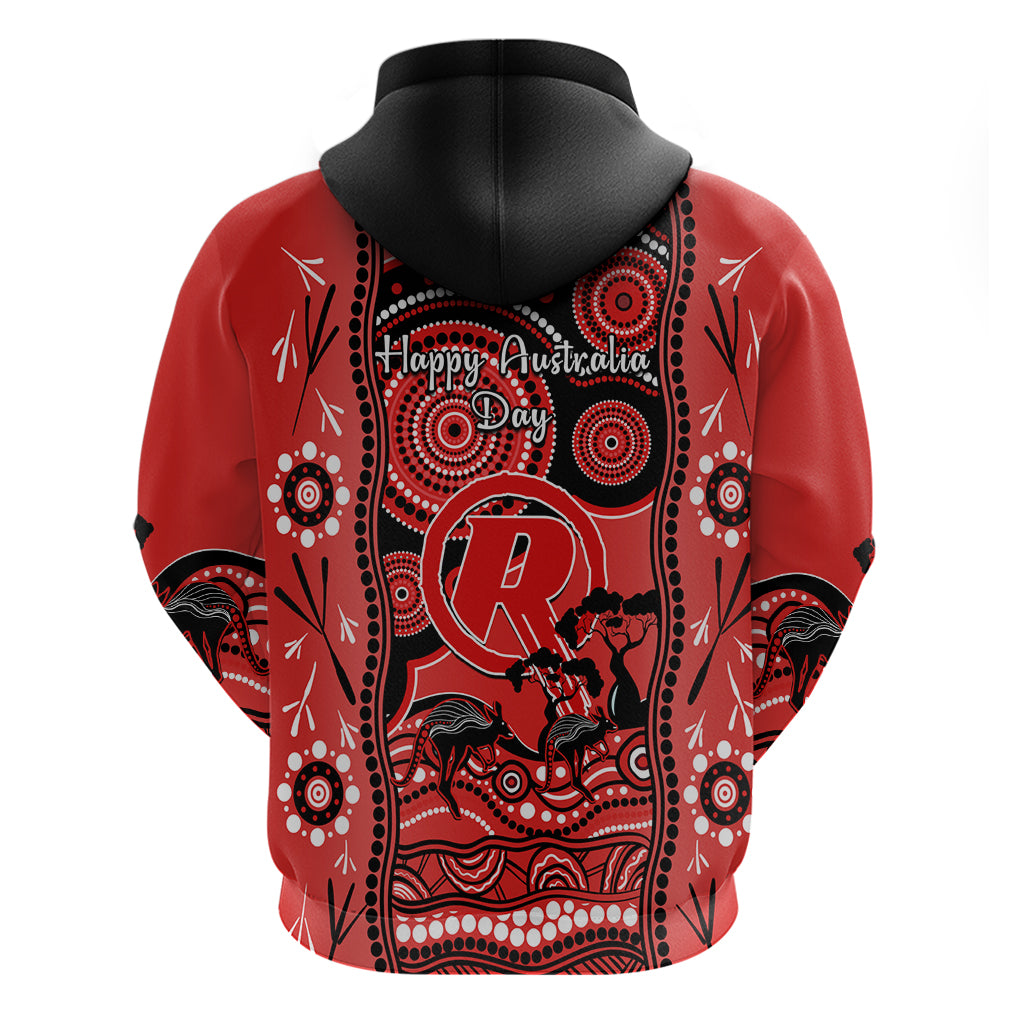 Melbourne Renegades Cricket Hoodie Happy Australia Day Aboriginal Art - Vibe Hoodie Shop