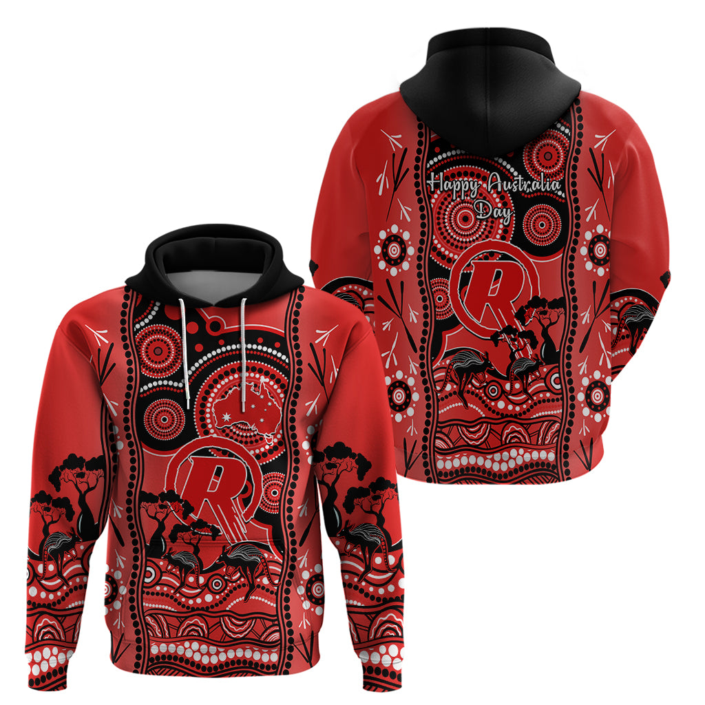 Melbourne Renegades Cricket Hoodie Happy Australia Day Aboriginal Art - Vibe Hoodie Shop