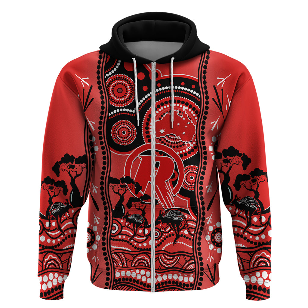 Melbourne Renegades Cricket Hoodie Happy Australia Day Aboriginal Art - Vibe Hoodie Shop