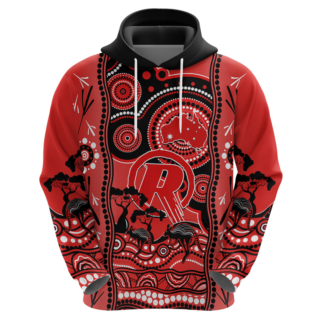 Melbourne Renegades Cricket Hoodie Happy Australia Day Aboriginal Art - Vibe Hoodie Shop