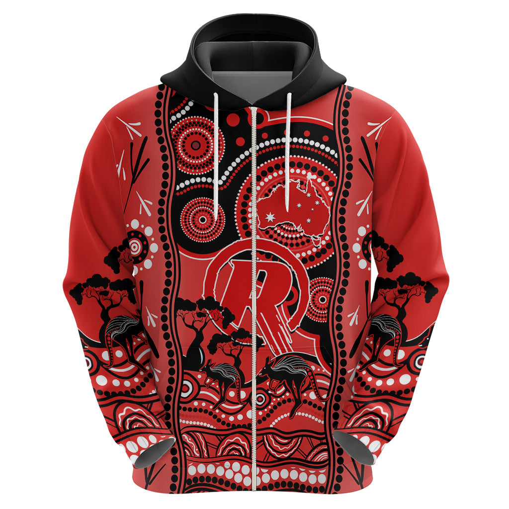 Melbourne Renegades Cricket Hoodie Happy Australia Day Aboriginal Art - Vibe Hoodie Shop