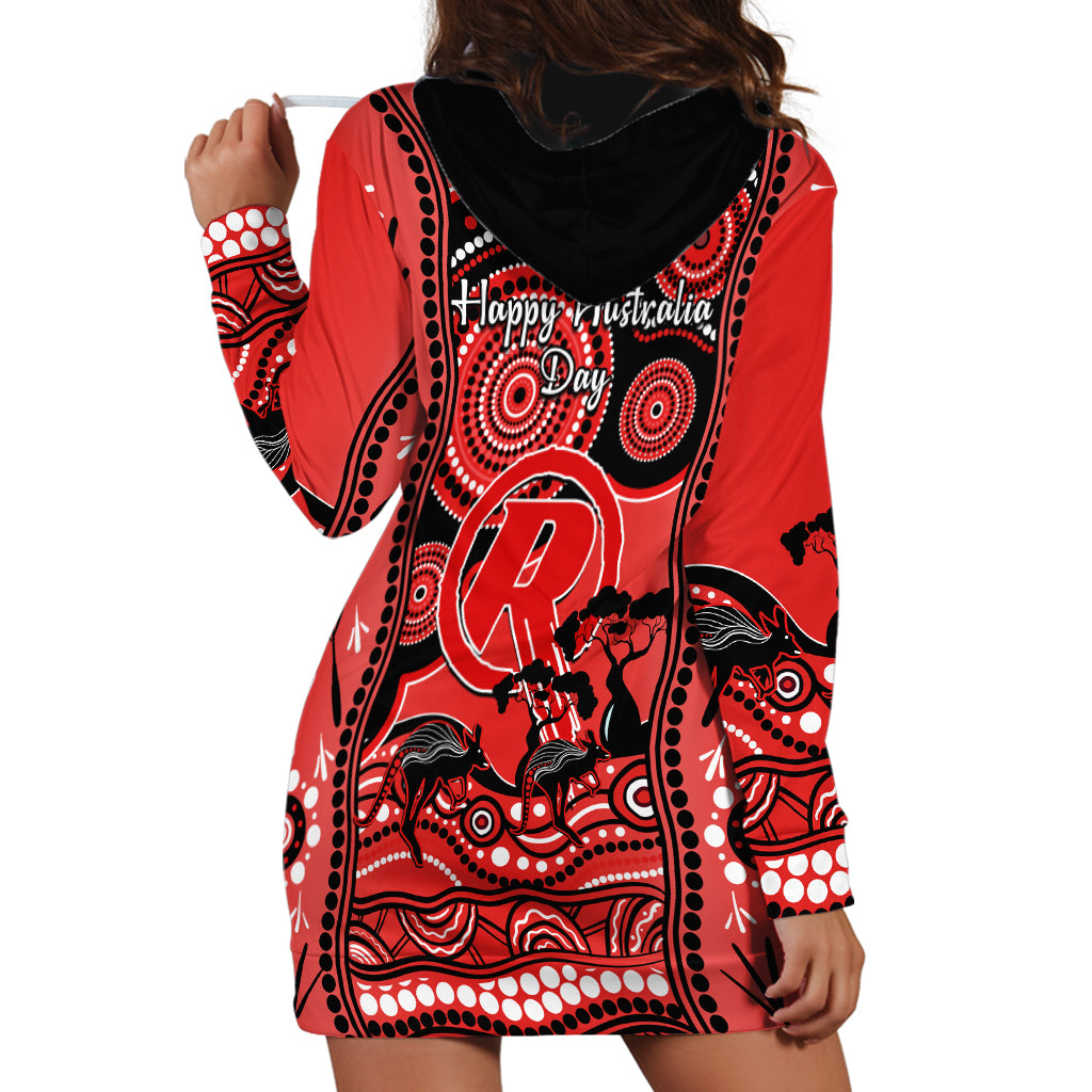 Melbourne Renegades Cricket Hoodie Dress Happy Australia Day Aboriginal Art - Vibe Hoodie Shop