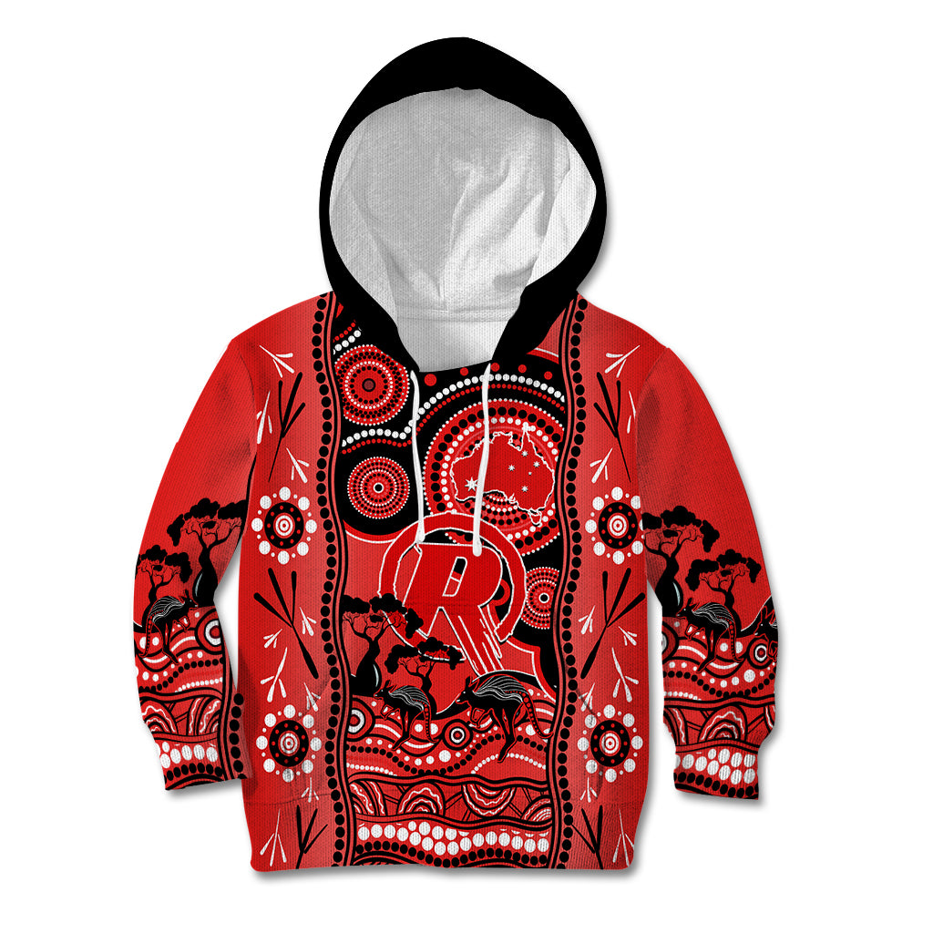 Melbourne Renegades Cricket Kid Hoodie Happy Australia Day Aboriginal Art - Vibe Hoodie Shop