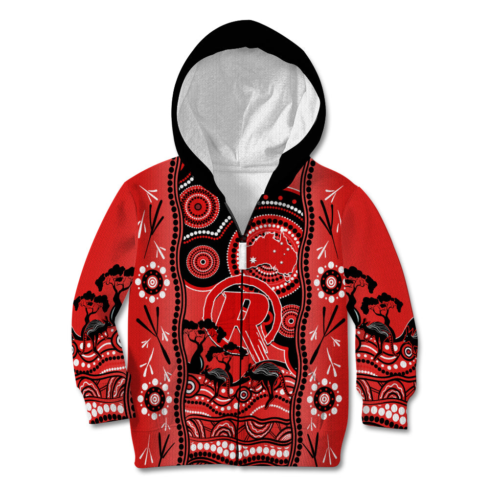 Melbourne Renegades Cricket Kid Hoodie Happy Australia Day Aboriginal Art - Vibe Hoodie Shop