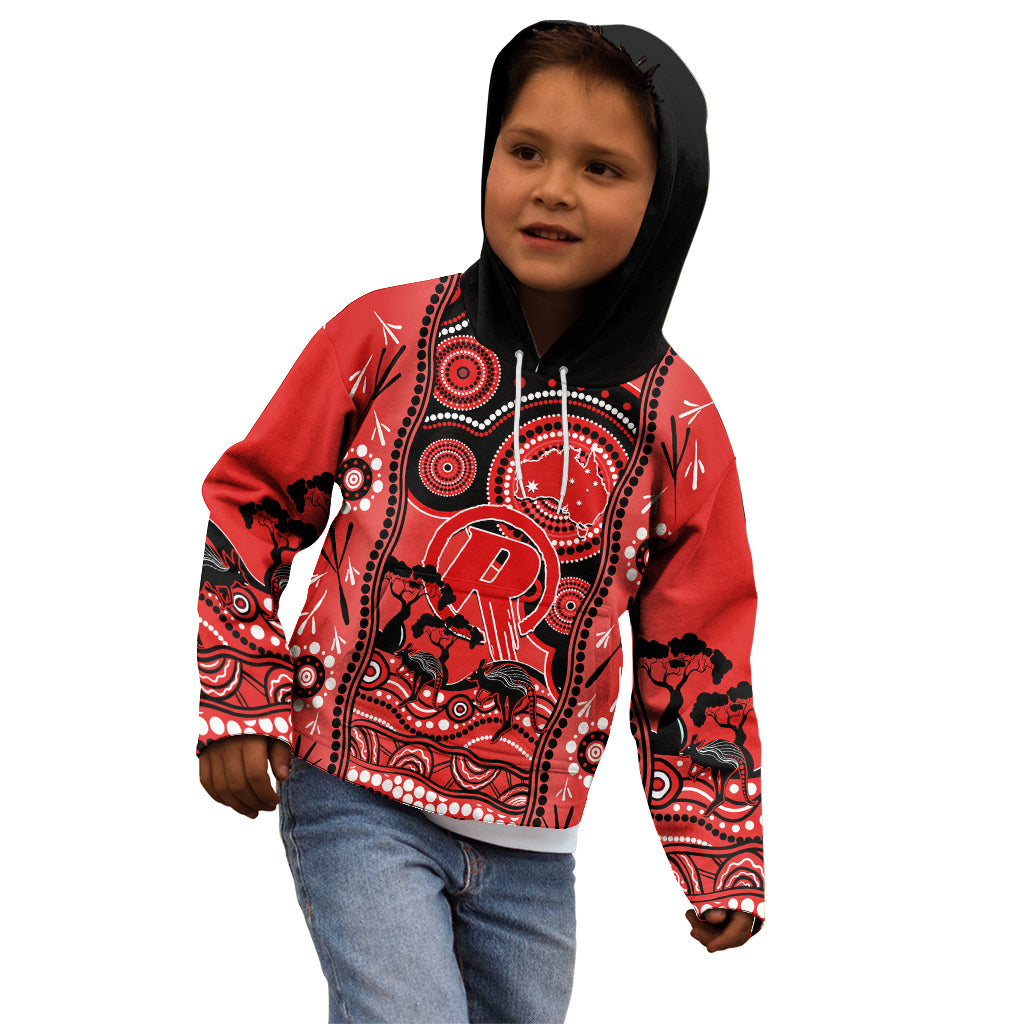 Melbourne Renegades Cricket Kid Hoodie Happy Australia Day Aboriginal Art - Vibe Hoodie Shop