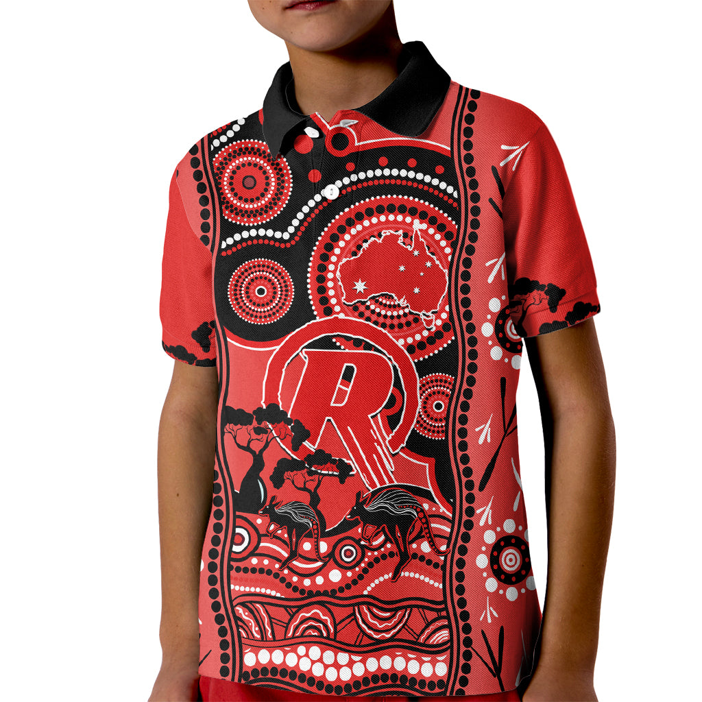 Melbourne Renegades Cricket Kid Polo Shirt Happy Australia Day Aboriginal Art - Vibe Hoodie Shop