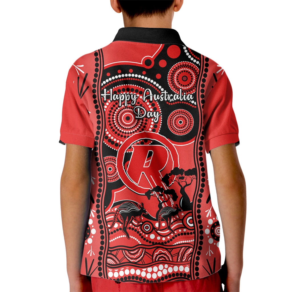 Melbourne Renegades Cricket Kid Polo Shirt Happy Australia Day Aboriginal Art - Vibe Hoodie Shop