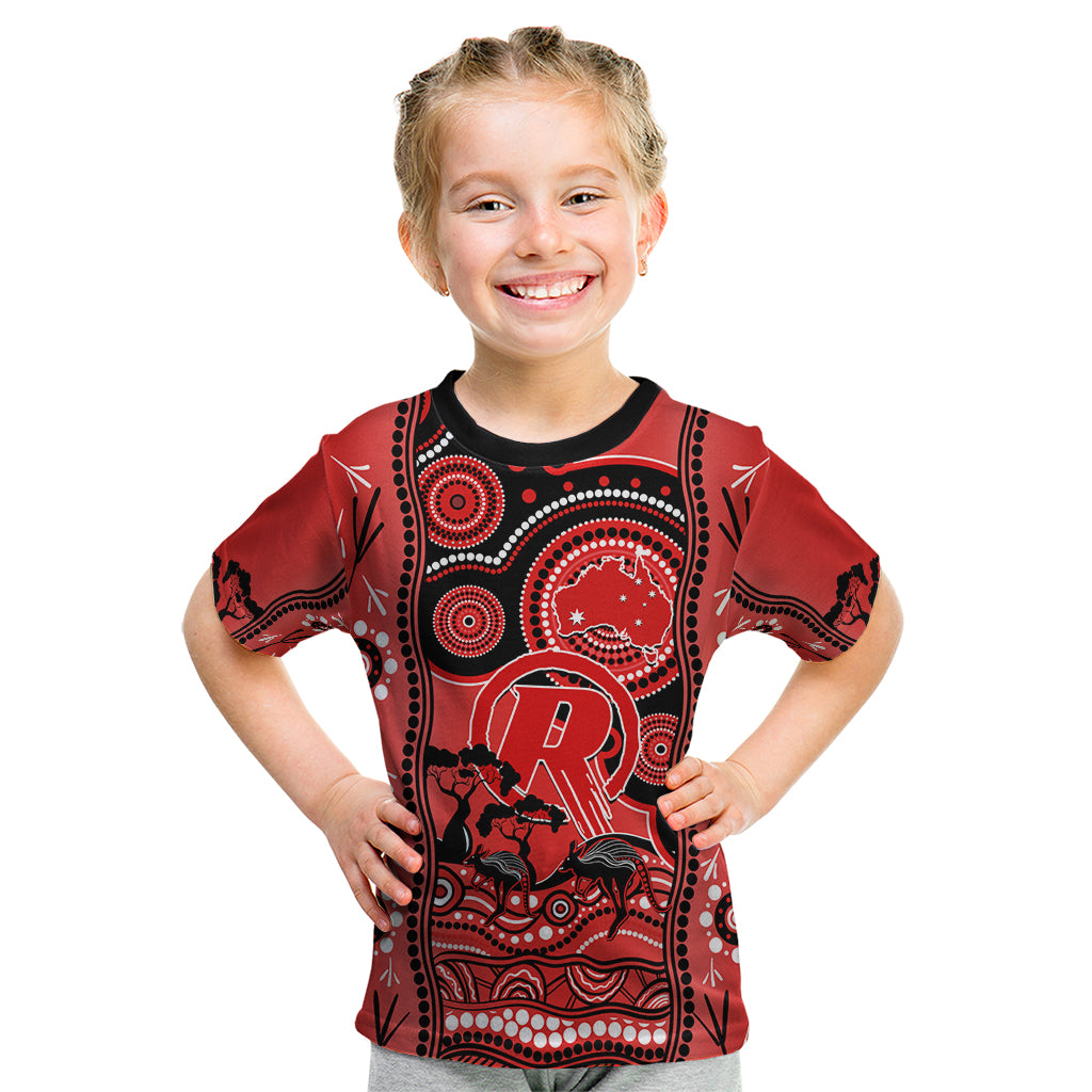 Melbourne Renegades Cricket Kid T Shirt Happy Australia Day Aboriginal Art - Vibe Hoodie Shop