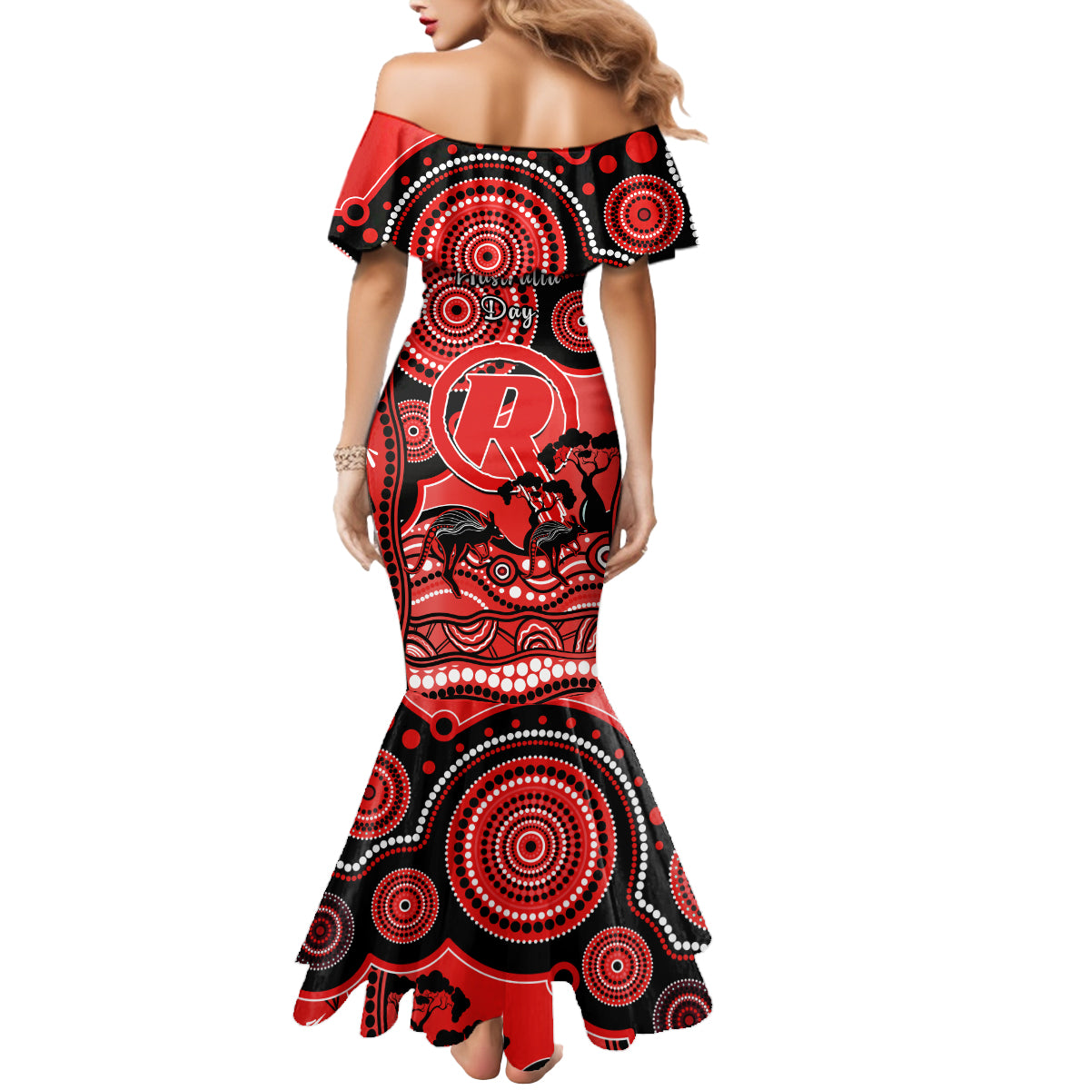 melbourne-renegades-cricket-mermaid-dress-happy-australia-day-aboriginal-art