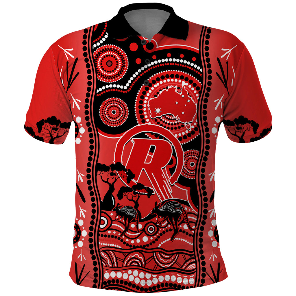 Melbourne Renegades Cricket Polo Shirt Happy Australia Day Aboriginal Art - Vibe Hoodie Shop