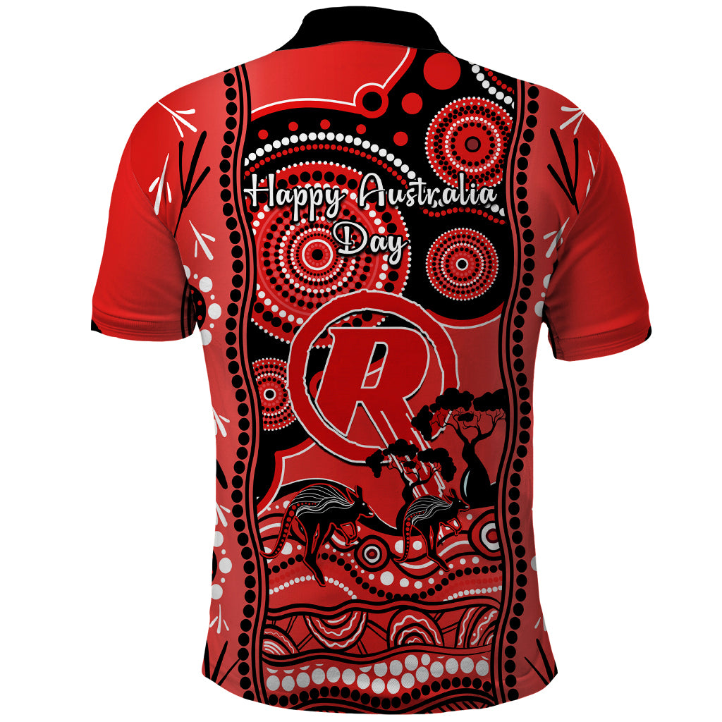 Melbourne Renegades Cricket Polo Shirt Happy Australia Day Aboriginal Art - Vibe Hoodie Shop