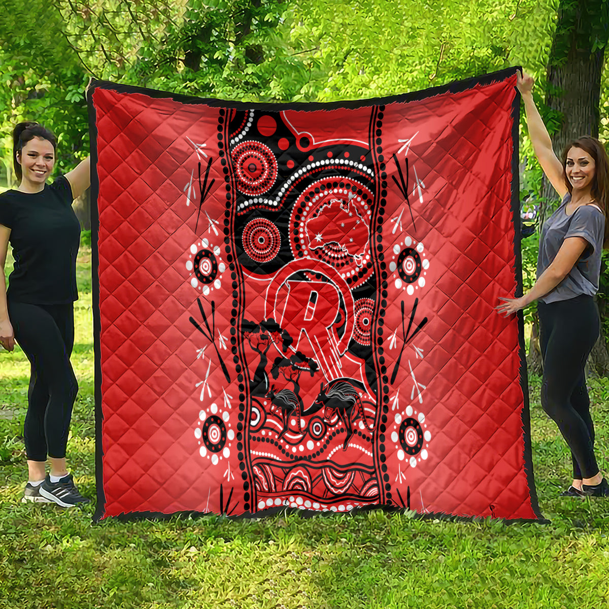 Melbourne Renegades Cricket Quilt Happy Australia Day Aboriginal Art - Vibe Hoodie Shop