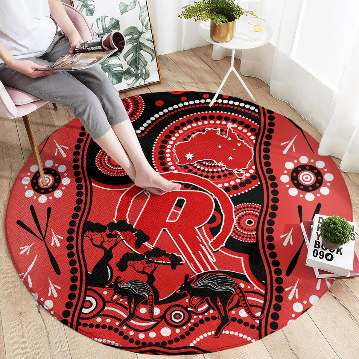 melbourne-renegades-cricket-round-carpet-happy-australia-day-aboriginal-art