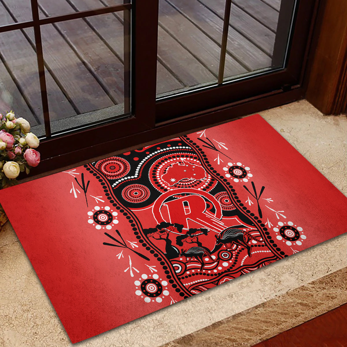 melbourne-renegades-cricket-rubber-doormat-happy-australia-day-aboriginal-art