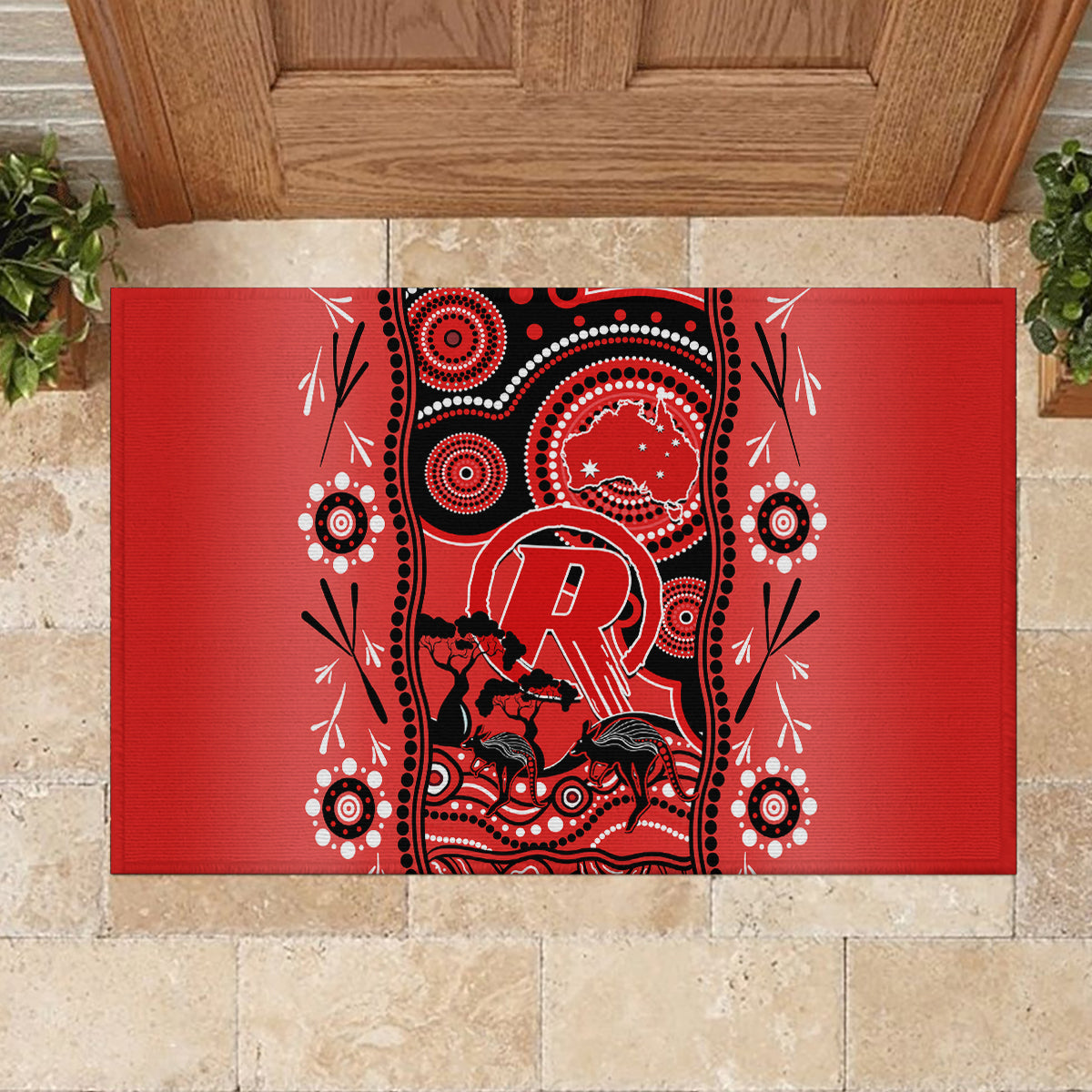 melbourne-renegades-cricket-rubber-doormat-happy-australia-day-aboriginal-art