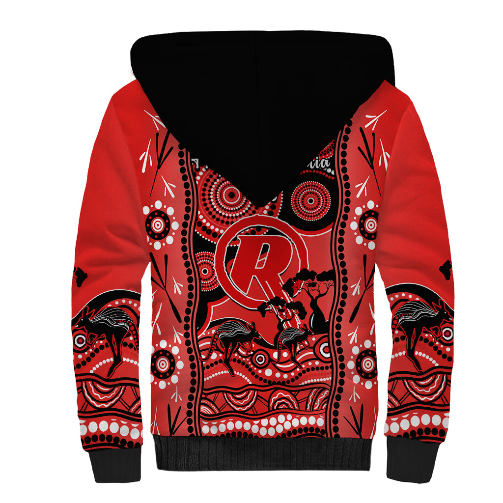 Melbourne Renegades Cricket Sherpa Hoodie Happy Australia Day Aboriginal Art - Vibe Hoodie Shop